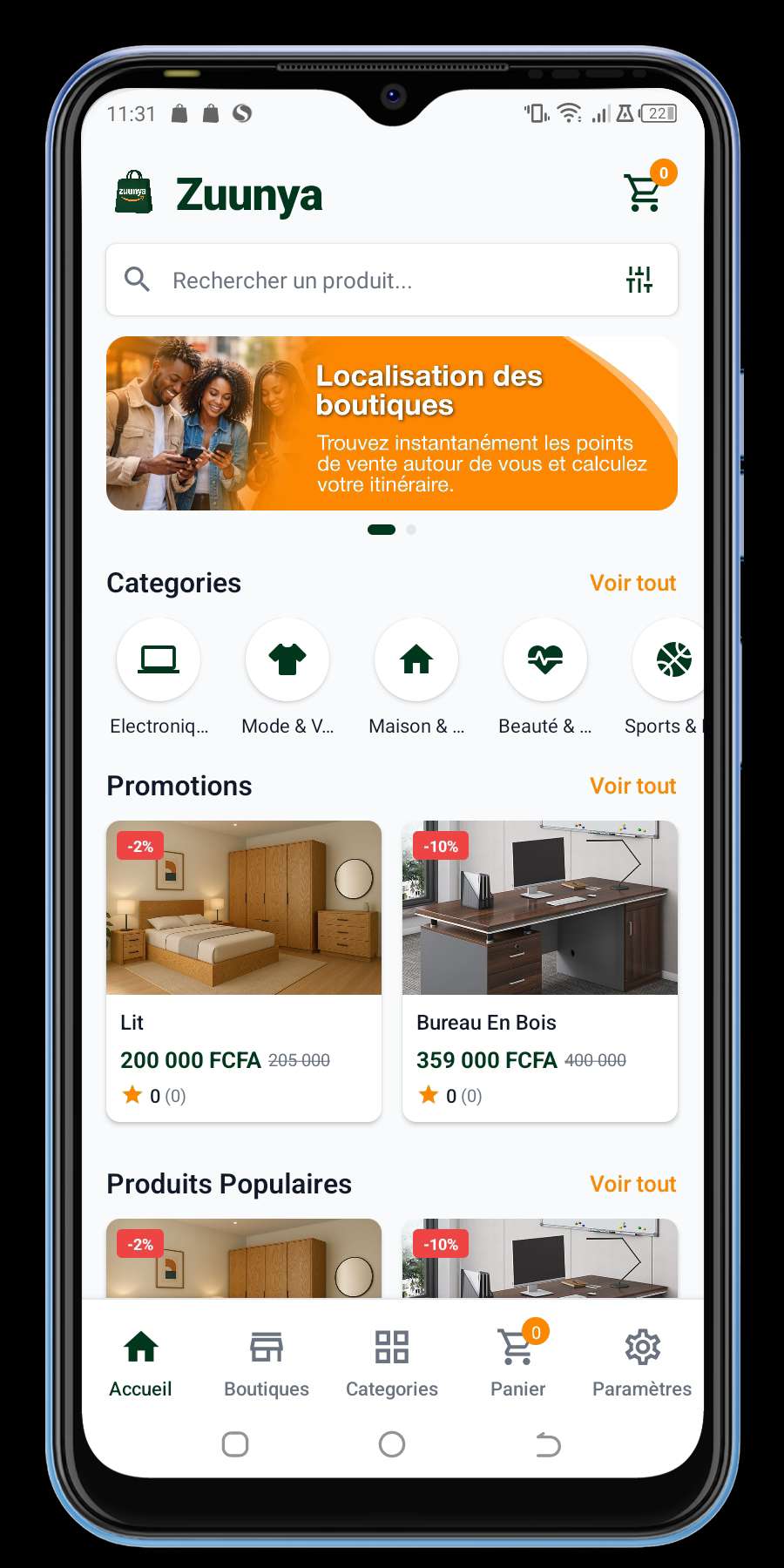 Application mobile Zuunya